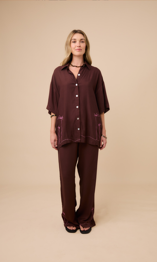 Bamboo Button-up Shirt Coconut Husk PRE-ORDER