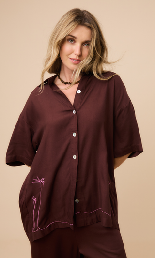 Bamboo Button-up Shirt Coconut Husk PRE-ORDER