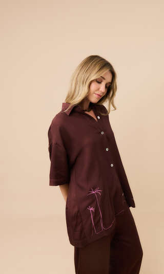 Bamboo Button-up Shirt Coconut Husk PRE-ORDER