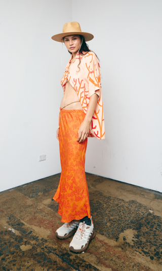 Button-Up Shirt (Multi-Size) - Coral of Life Print