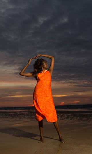 Bias Midi Dress - Seascape