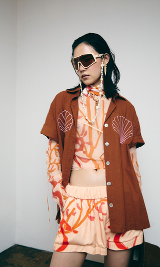 Button-Up Shirt (Multi-Size) - Brown