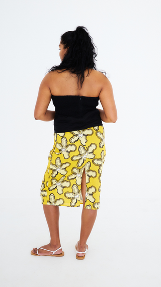 Arid Pencil Skirt - Kapok Print