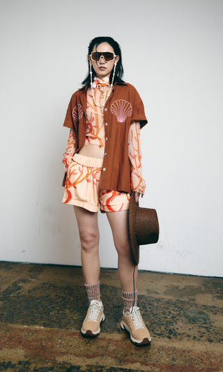 Button-Up Shirt (Multi-Size) - Brown