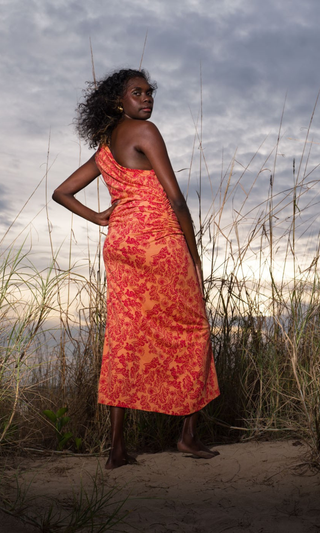 Asymetric Dress - Seascape