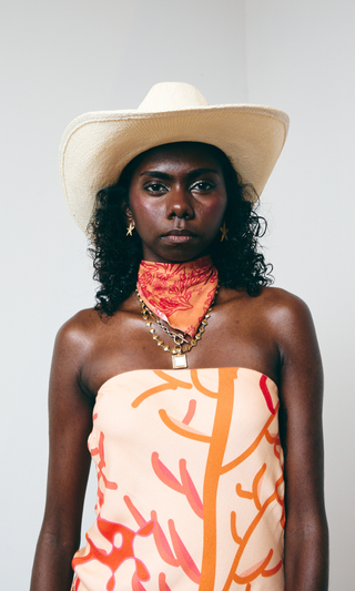 Strapless Bias Dress - Coral of Life