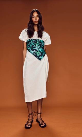 Sunset Midi Dress - Milky