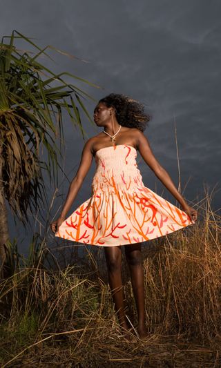 Strapless Mini Dress (Multi-Size) - Coral of Life