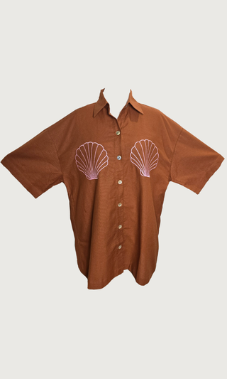 Button-Up Shirt (Multi-Size) - Brown